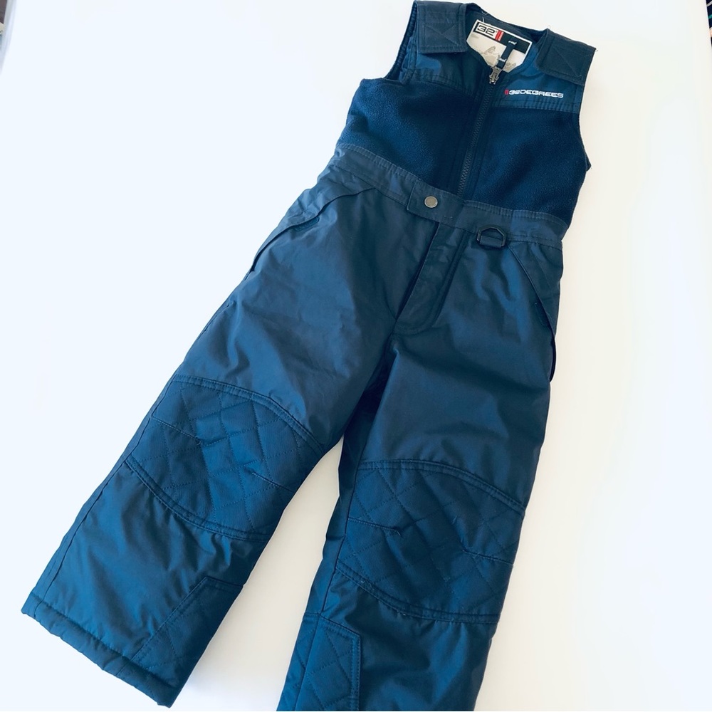 32 Degrees Weatherproof Blue Snow Bibs - Boys 4T